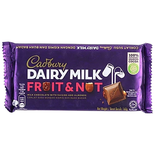 dairy milk fruit & nut