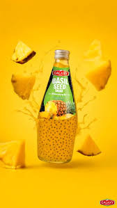 Pineapple basil seed drink