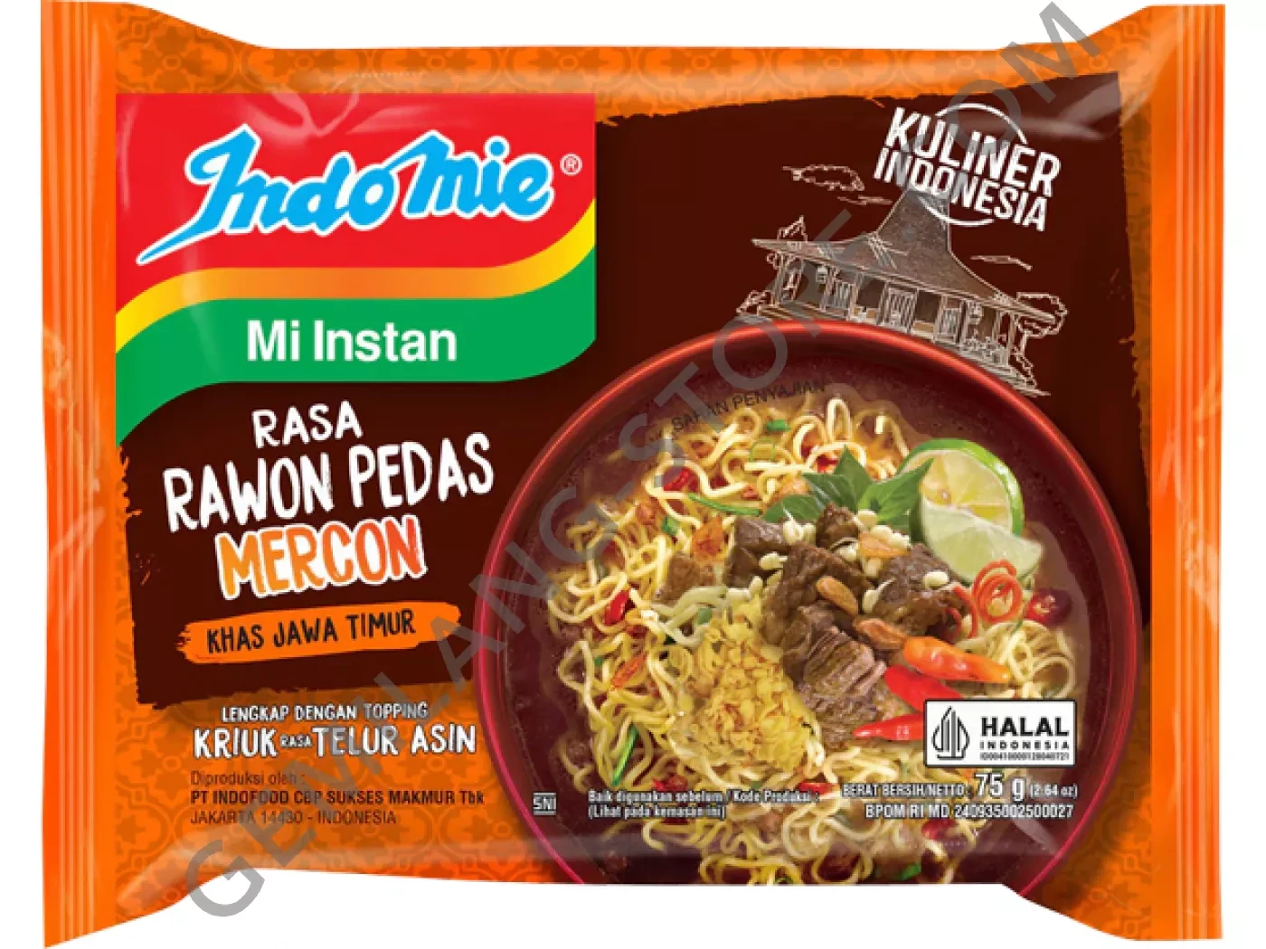 Indomie rasa rawon pedas mercon