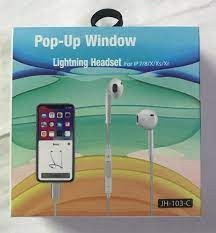 Pop-up earphone